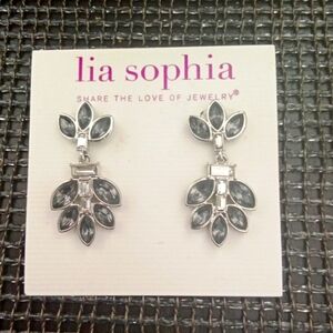 Lia Sophia Crystal Bling Chandelier Earrings